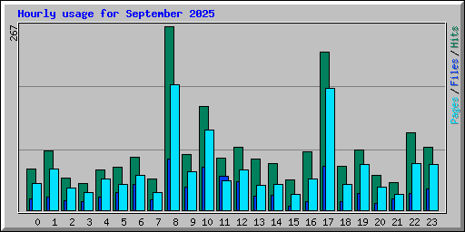 Hourly usage for September 2025