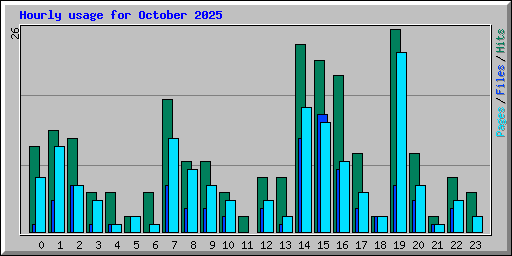 Hourly usage for October 2025